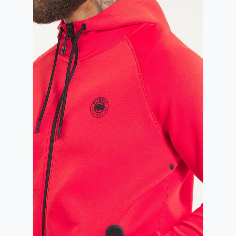 Hanorac pentru bărbați  Pitbull Dogwood Hooded Zip Sweatshirt fluo/red 5