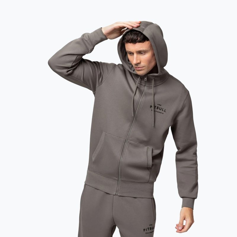 Bluză pentru bărbați Pitbull Sampson Hooded Zip Sweatshirt taupe 6
