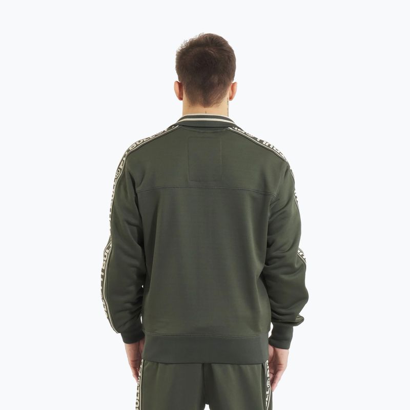 Bluză pentru bărbați  Pitbull Trackjacket Tape Logo Terry Group old green 3