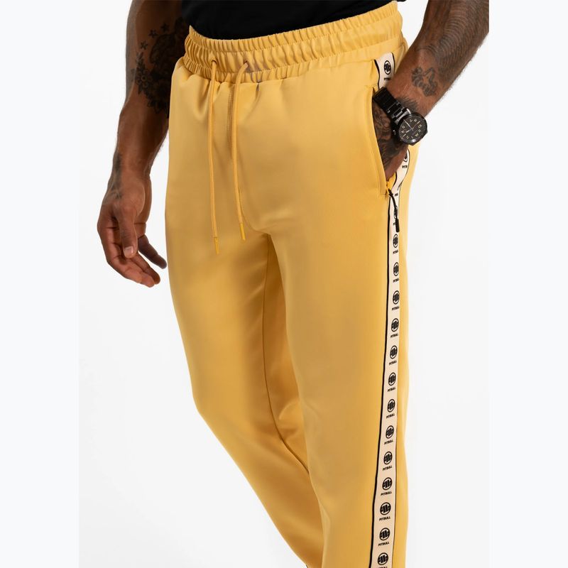Pantaloni pentru bărbați Pitbull Track Pants Powers pale yellow 4