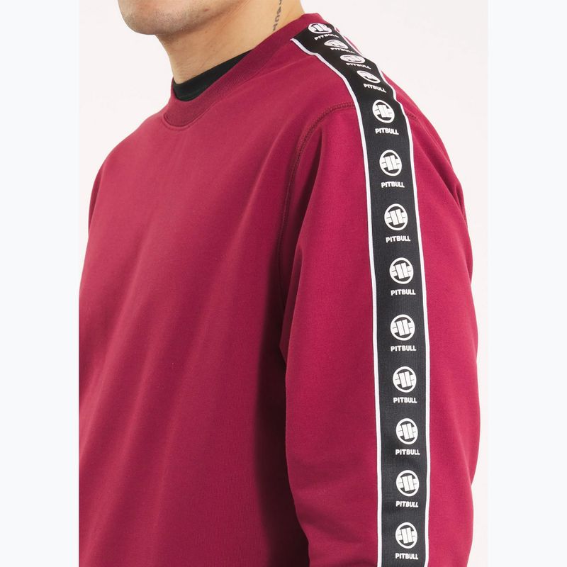 Bluză pentru bărbați  Pitbull Tape Nugget Crewneck Sweatshirt burgundy 4