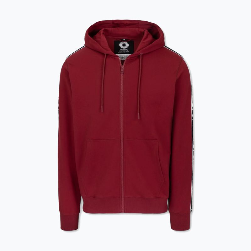 Hanorac pentru bărbați  Pitbull Tape Nugget Hooded Zip Sweatshirt burgundy 6