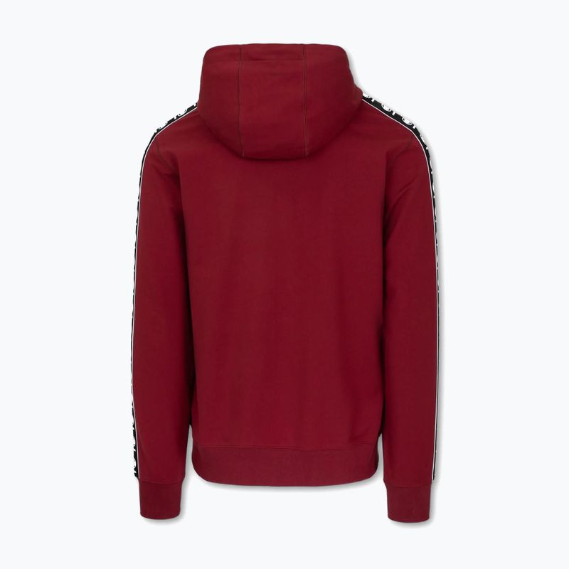 Hanorac pentru bărbați  Pitbull Tape Nugget Hooded Zip Sweatshirt burgundy 7