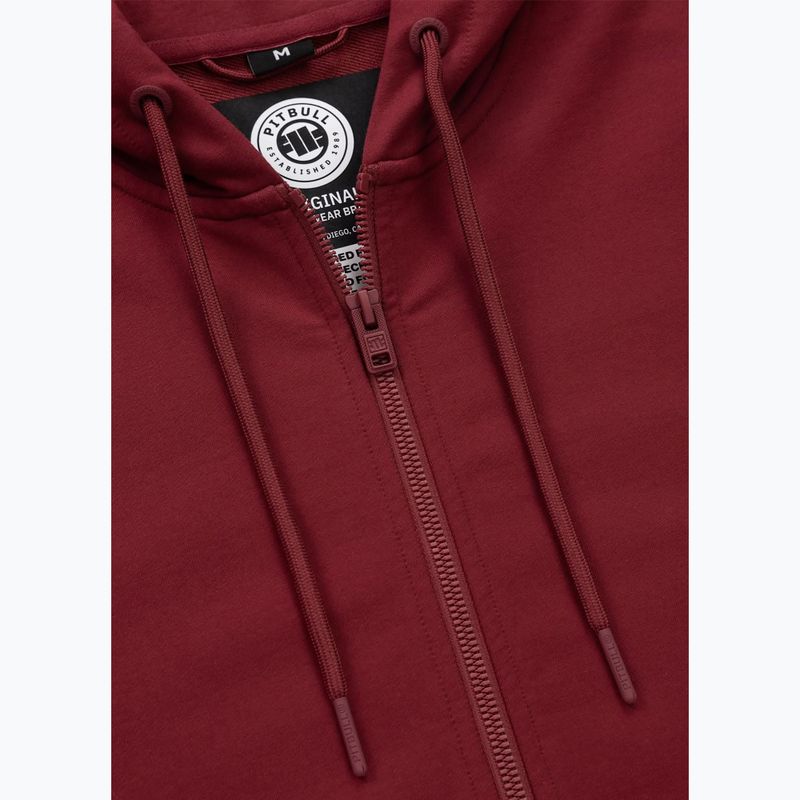 Hanorac pentru bărbați  Pitbull Tape Nugget Hooded Zip Sweatshirt burgundy 8