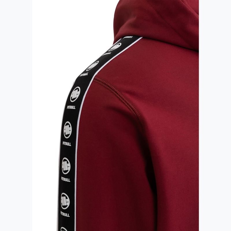 Hanorac pentru bărbați  Pitbull Tape Nugget Hooded Zip Sweatshirt burgundy 10