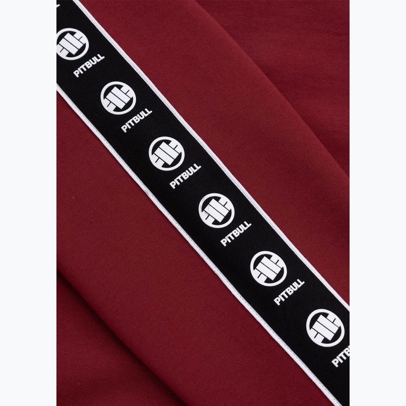 Hanorac pentru bărbați  Pitbull Tape Nugget Hooded Zip Sweatshirt burgundy 11