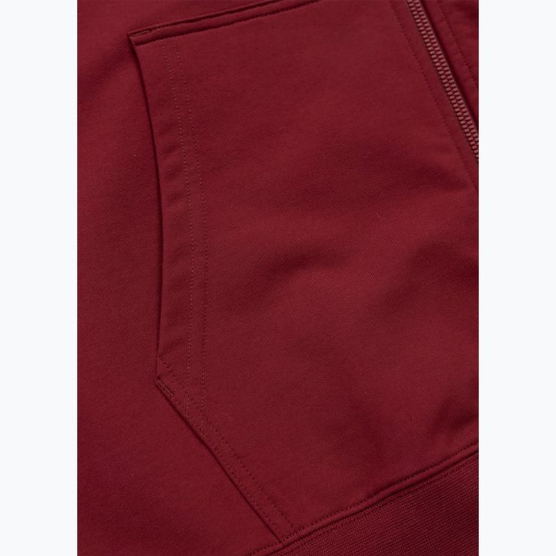 Hanorac pentru bărbați  Pitbull Tape Nugget Hooded Zip Sweatshirt burgundy 13