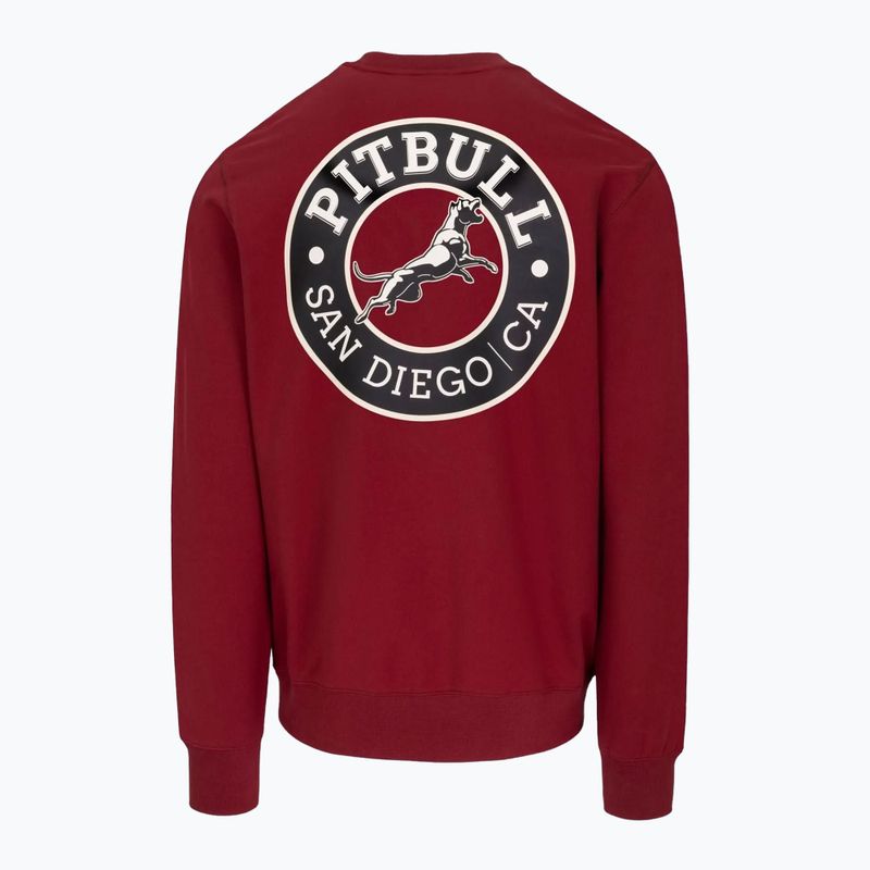 Bluză pentru bărbați Pitbull San Diego Ca Crewneck Sweatshirt burgundy 2