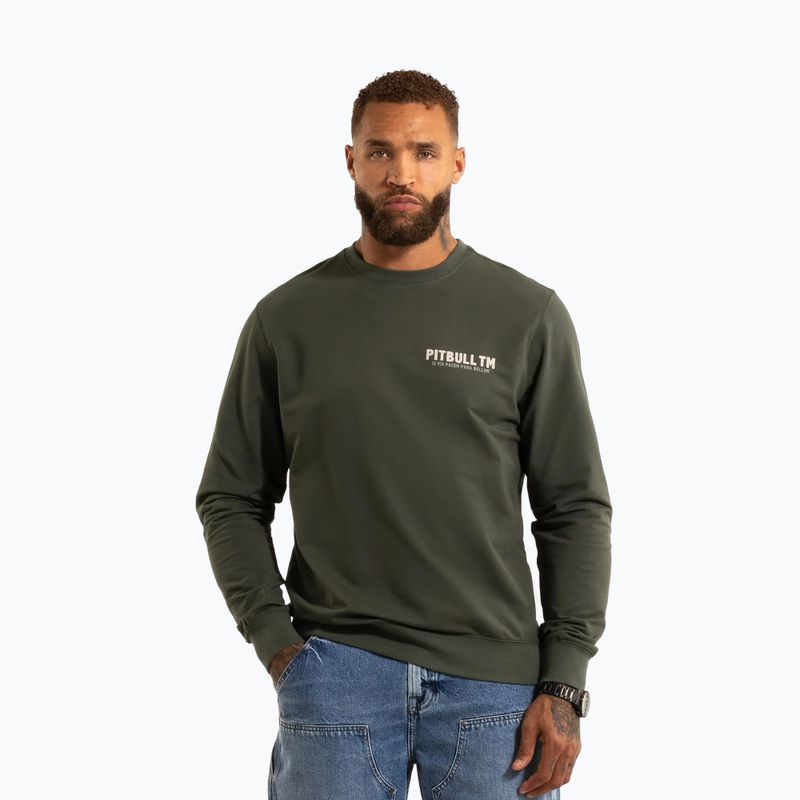 Bluză pentru bărbați Pitbull Para Bellum Crewneck Sweatshirt old green