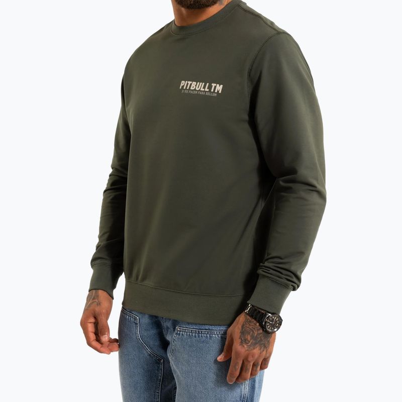 Bluză pentru bărbați Pitbull Para Bellum Crewneck Sweatshirt old green 3