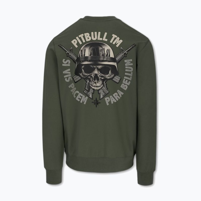 Bluză pentru bărbați  Pitbull Para Bellum Crewneck Sweatshirt old green 2
