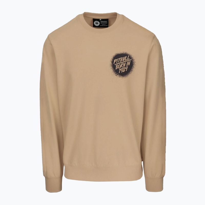 Bluză pentru bărbați Pitbull Graffitti Crewneck Sweatshirt pale sand