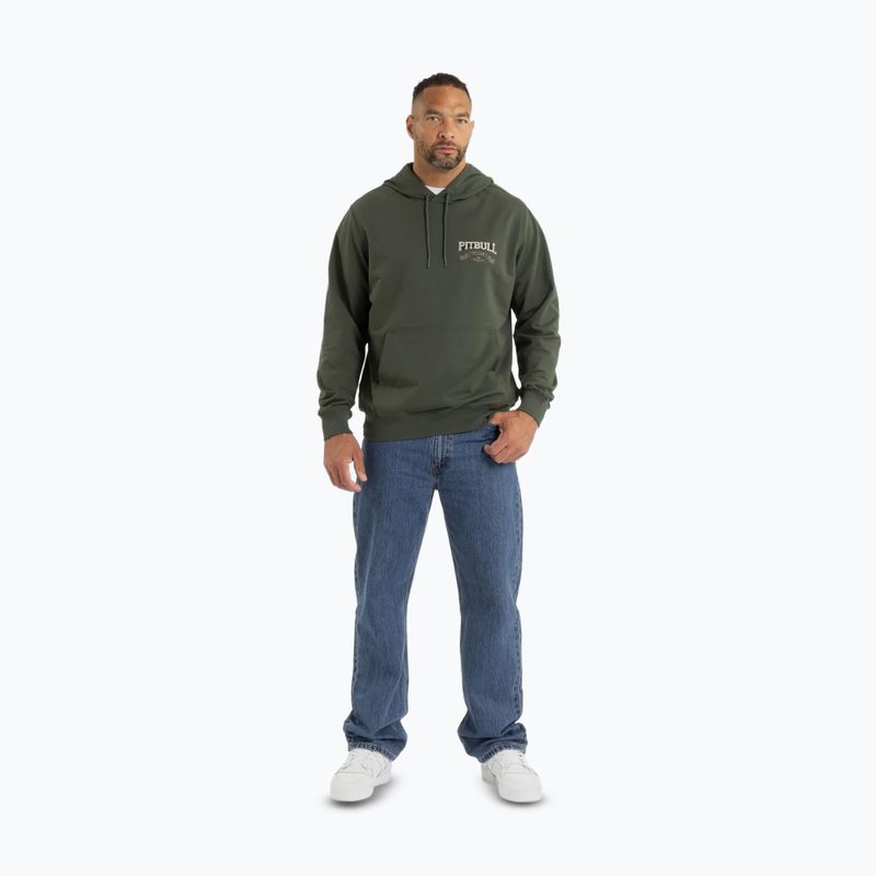 Hanorac pentru bărbați Pitbull Troublemaker Hooded Sweatshirt old green 2