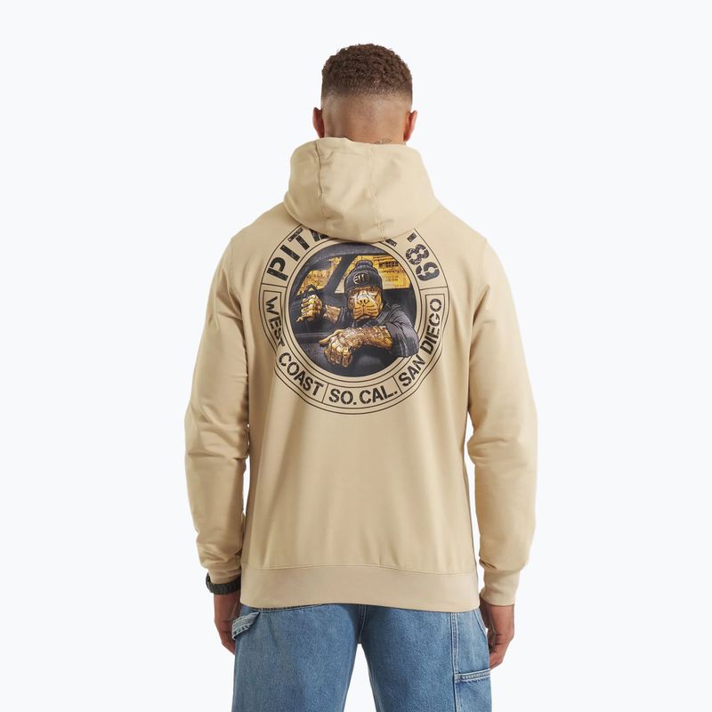 Hanorac pentru bărbați Pitbull Driving Hooded Sweatshirt pale sand 3