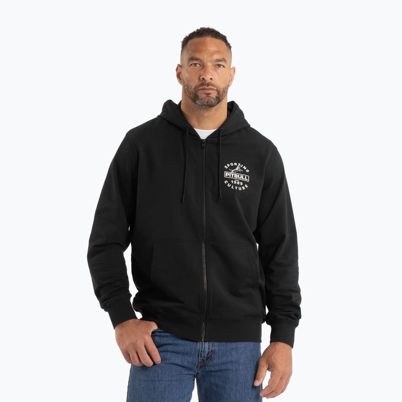 Hanorac pentru bărbați Pitbull Physical Culture Hooded Zip Sweatshirt black