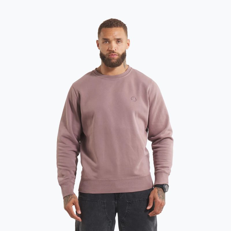 Bluză pentru bărbați Pitbull Lancaster 2 Crewneck Sweatshirt washed burgundy