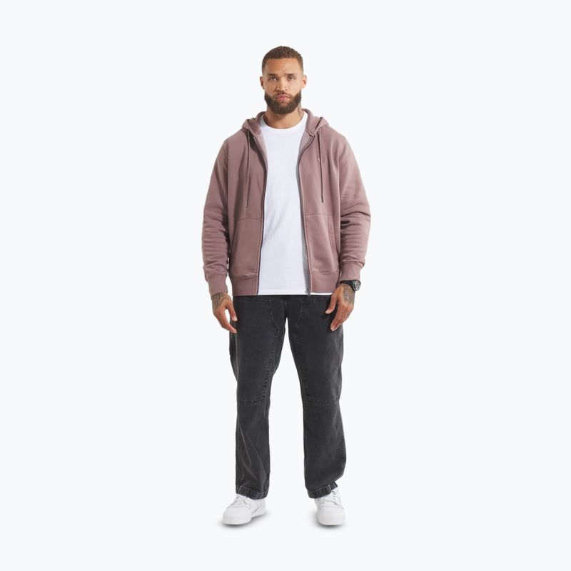 Hanorac pentru bărbați Pitbull Lancaster 2 Hooded Zip Sweatshirt washed burgundy 2