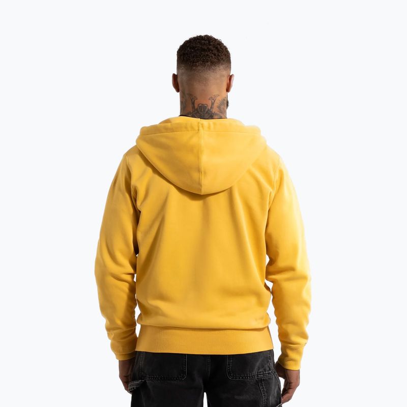 Hanorac pentru bărbați Pitbull Lancaster 2 Hooded Zip Sweatshirt washed yellow 3