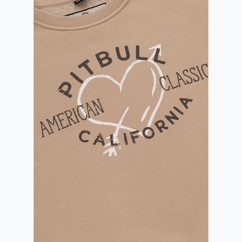 Bluză pentru femei  Pitbull Manzanita Heart Crewneck Sweatshirt sand 7