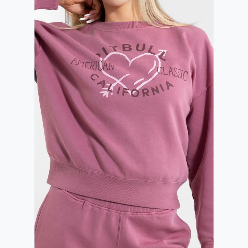 Bluză pentru femei Pitbull Manzanita Heart Crewneck Sweatshirt pink 4