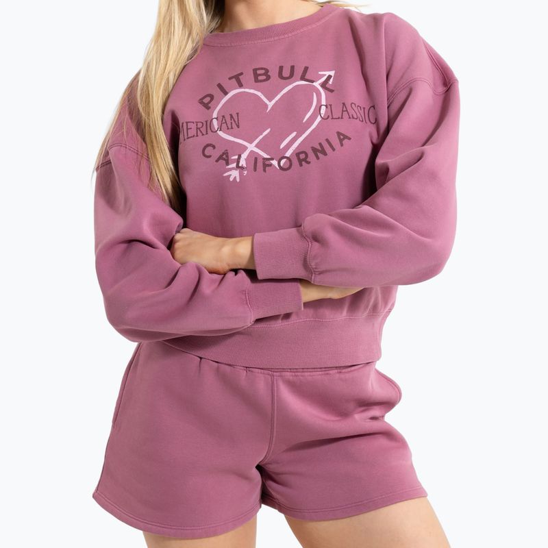 Bluză pentru femei Pitbull Manzanita Heart Crewneck Sweatshirt pink 5