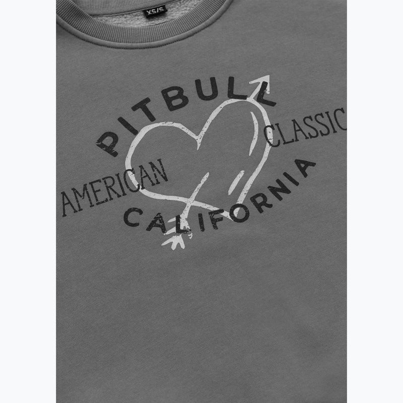 Bluză pentru femei  Pitbull Manzanita Heart Crewneck Sweatshirt washed grey 7