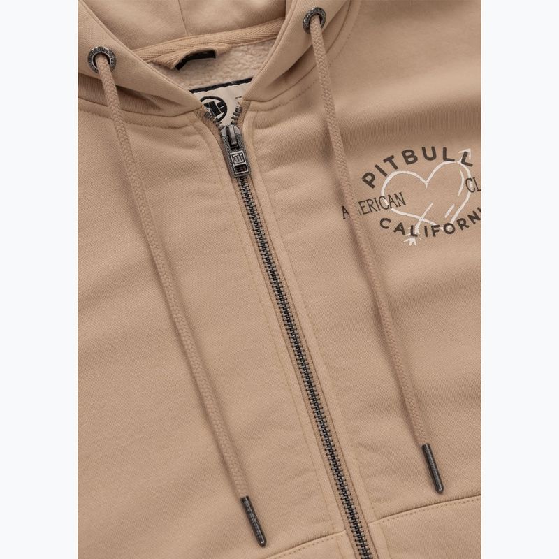 Hanorac pentru femei  Pitbull Manzanita Heart Hooded Zip Sweatshirt sand 5