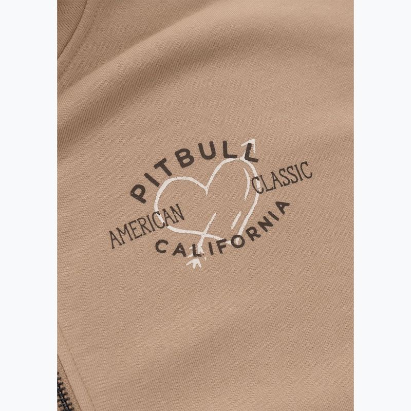 Hanorac pentru femei  Pitbull Manzanita Heart Hooded Zip Sweatshirt sand 6