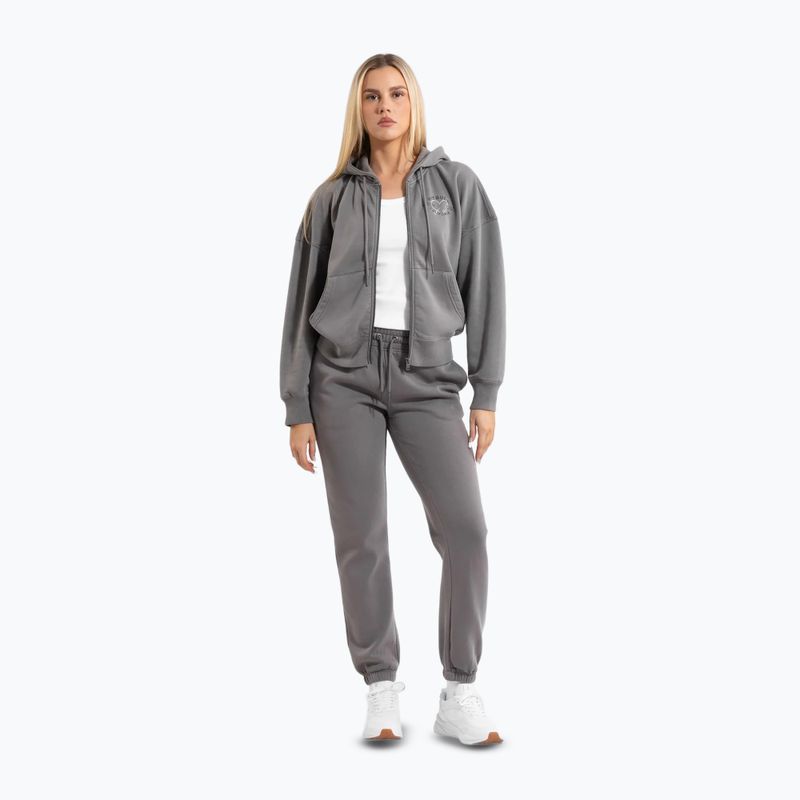 Hanorac pentru femei  Pitbull Manzanita Heart Hooded Zip Sweatshirt washed grey 2