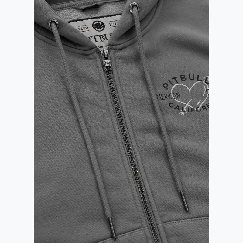Hanorac pentru femei  Pitbull Manzanita Heart Hooded Zip Sweatshirt washed grey 7