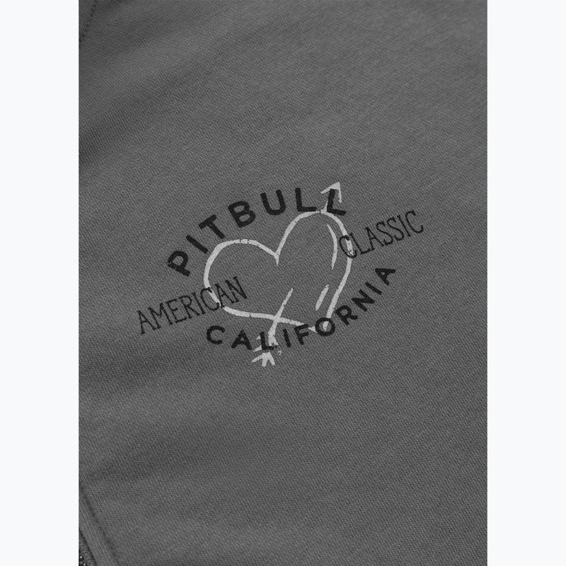 Hanorac pentru femei  Pitbull Manzanita Heart Hooded Zip Sweatshirt washed grey 8