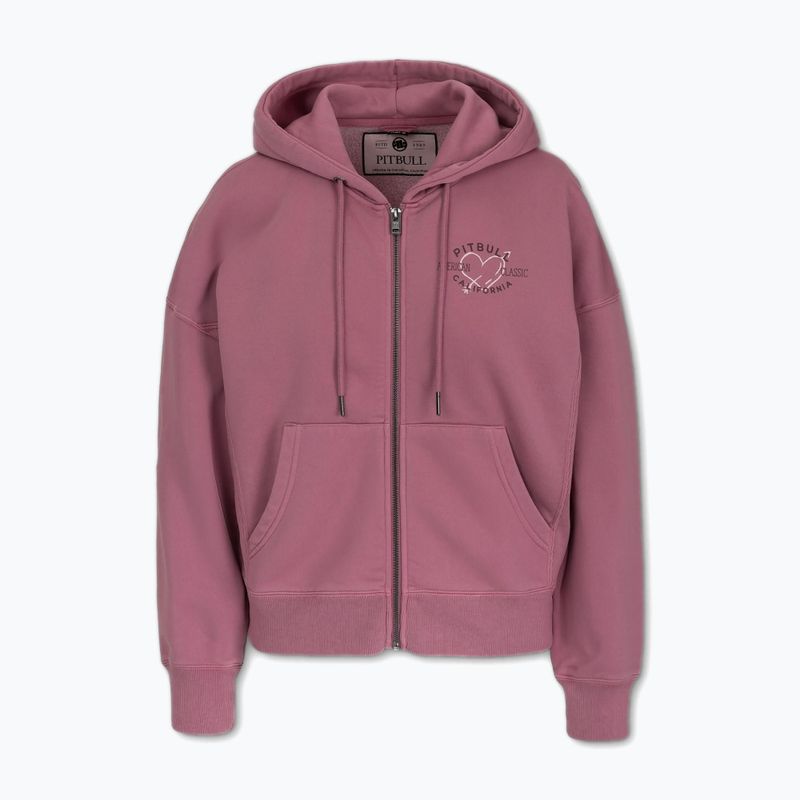 Hanorac pentru femei Pitbull Manzanita Heart Hooded Zip Sweatshirt pink 5