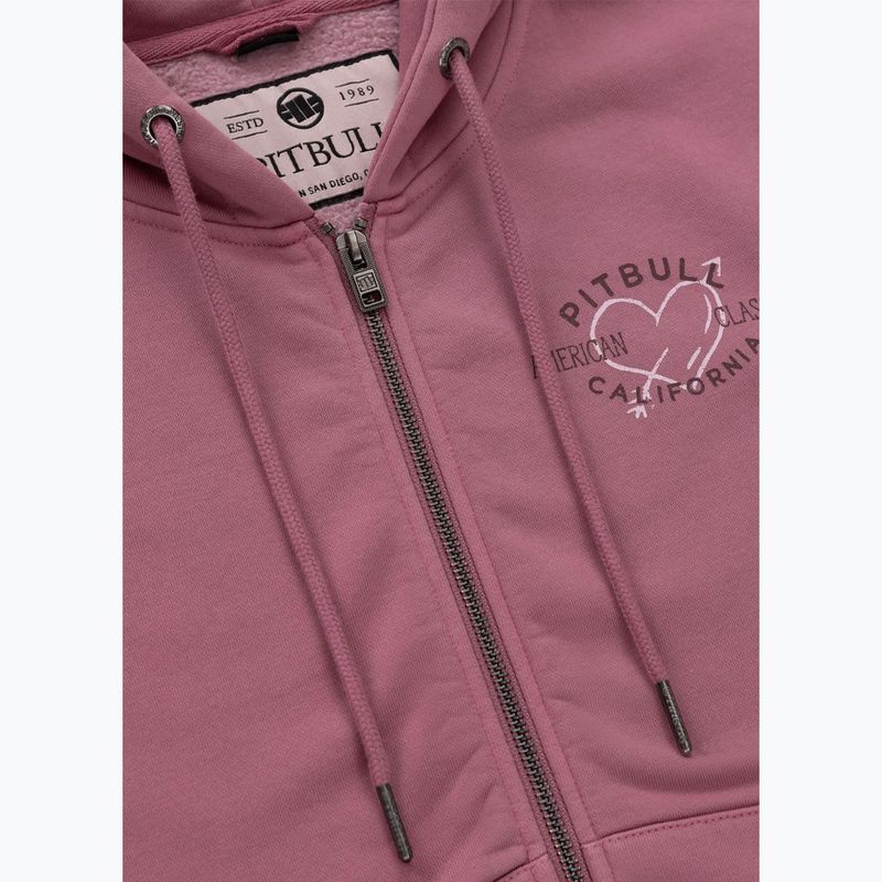 Hanorac pentru femei Pitbull Manzanita Heart Hooded Zip Sweatshirt pink 8