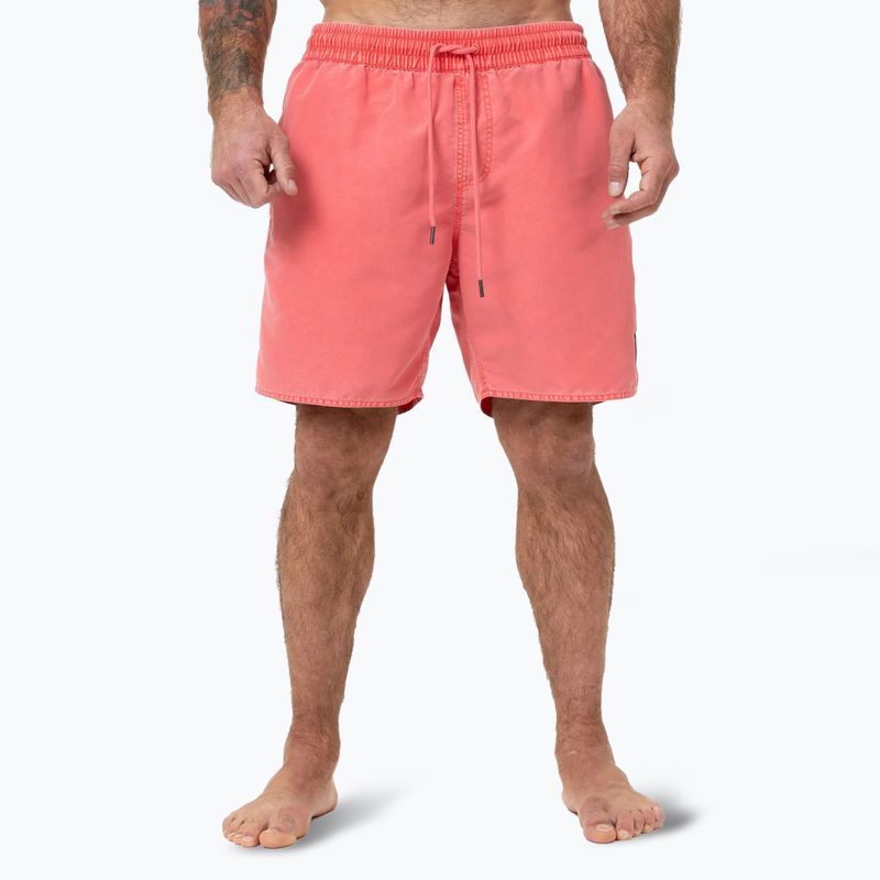 Pantaloni scurți de baie pentru bărbați Pitbull Balfour roșu aprins