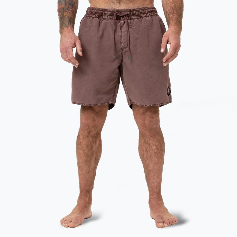 Pantaloni scurți de baie pentru bărbați Pitbull Balfour dusty burgundy