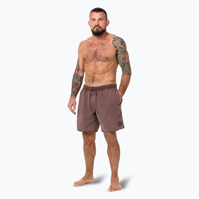 Pantaloni scurți de baie pentru bărbați Pitbull Balfour dusty burgundy 2
