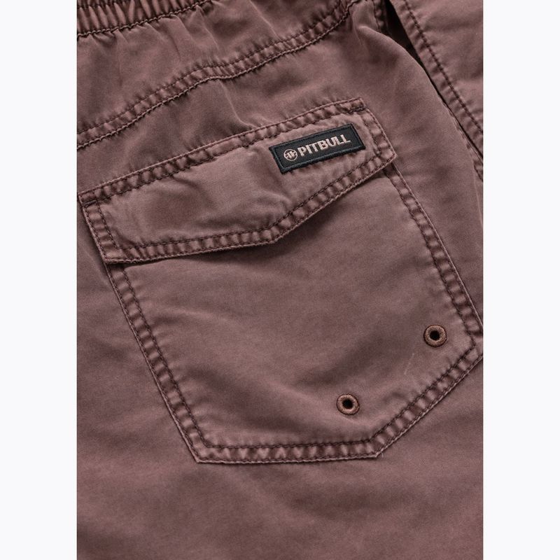 Pantaloni scurți de baie pentru bărbați Pitbull Balfour dusty burgundy 5
