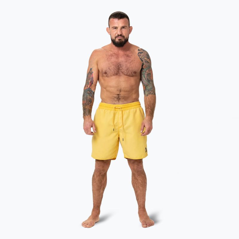 Pantaloni scurți de baie pentru bărbați Pitbull Balfour washed yellow 2