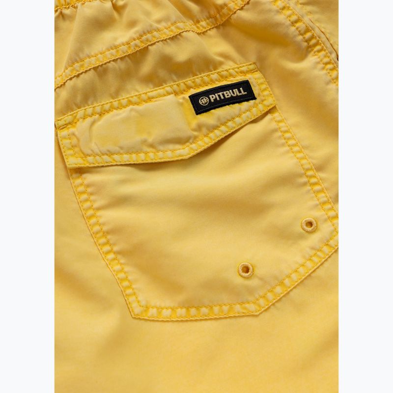Pantaloni scurți de baie pentru bărbați Pitbull Balfour washed yellow 5