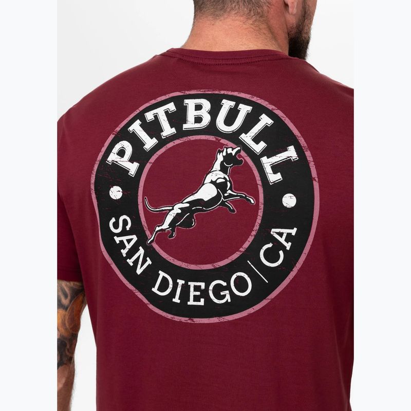 Tricou pentru bărbați Pitbull San Diego CA black burgundy 3