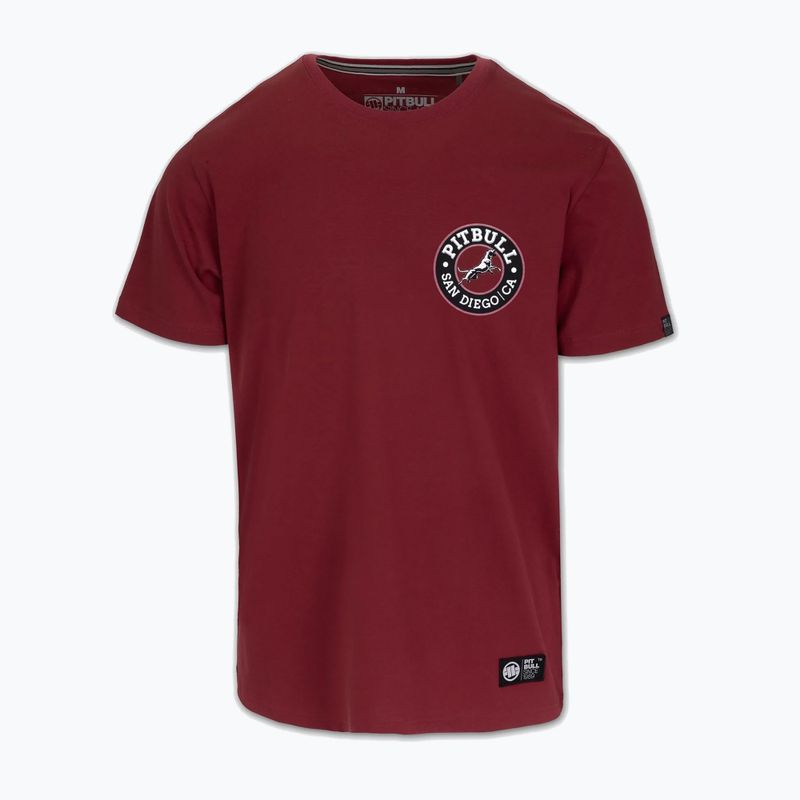 Tricou pentru bărbați Pitbull San Diego CA black burgundy 4