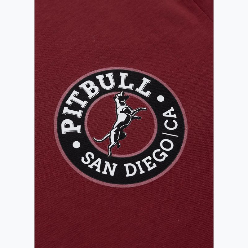 Tricou pentru bărbați Pitbull San Diego CA black burgundy 6