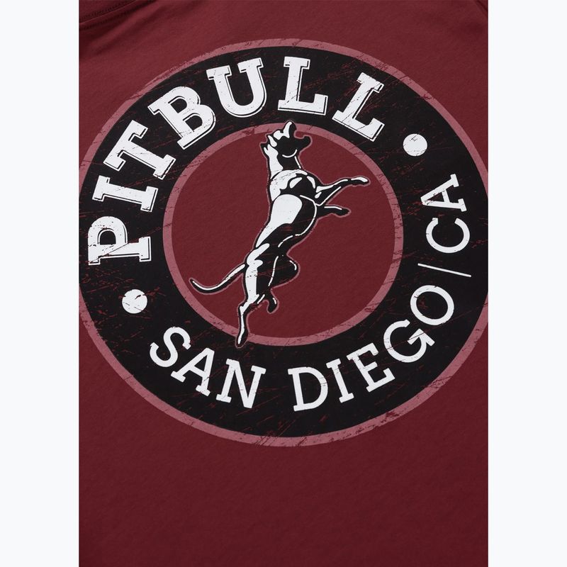 Tricou pentru bărbați Pitbull San Diego CA black burgundy 7