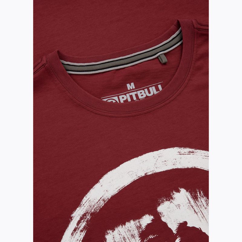 Tricou pentru bărbați Pitbull Logo Palms burgundy 6