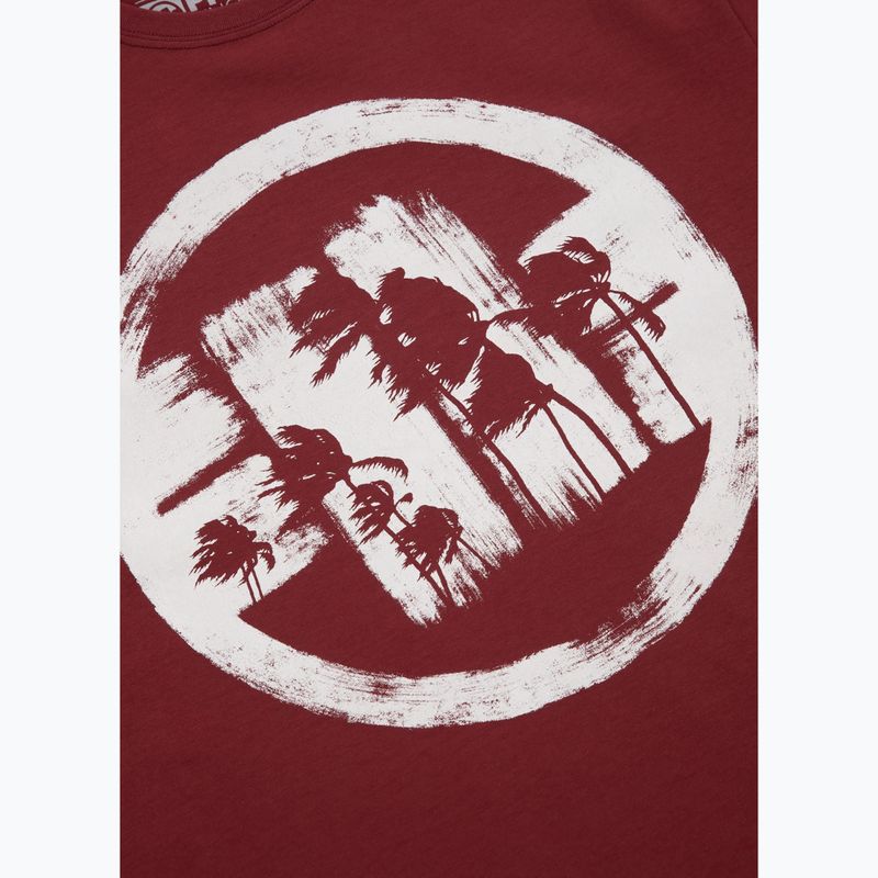 Tricou pentru bărbați Pitbull Logo Palms burgundy 7