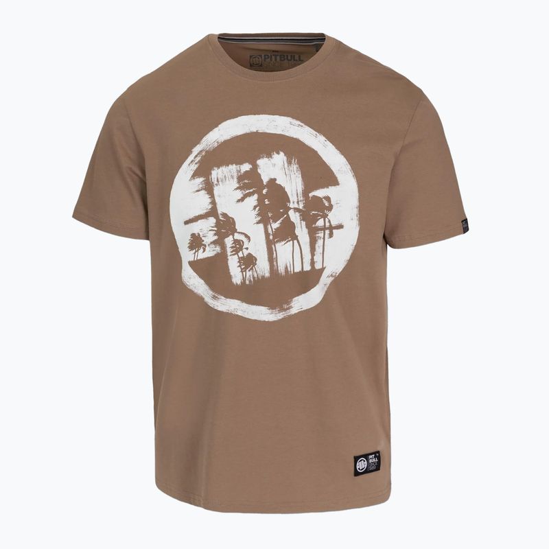 Tricou pentru bărbați Pitbull Logo Palms brown savana 4