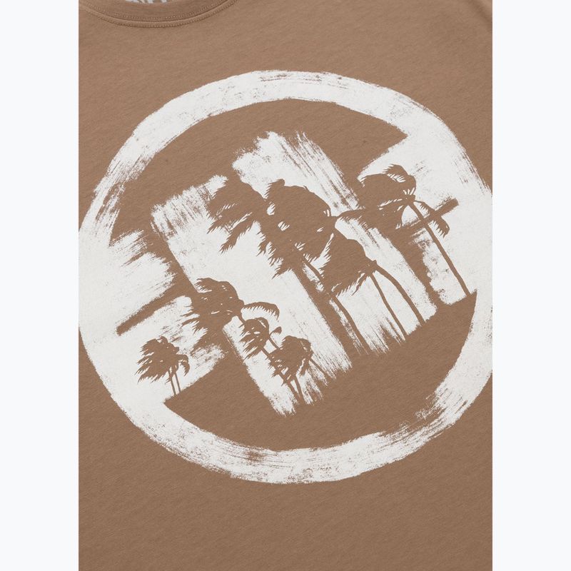 Tricou pentru bărbați Pitbull Logo Palms brown savana 7