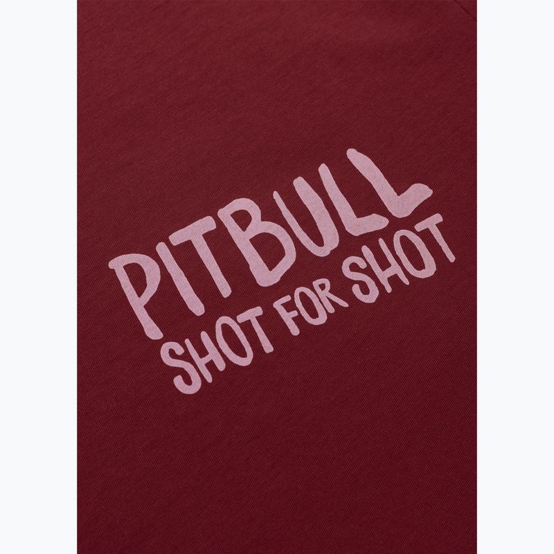 Tricou pentru bărbați Pitbull Shot For Shot burgundy 4