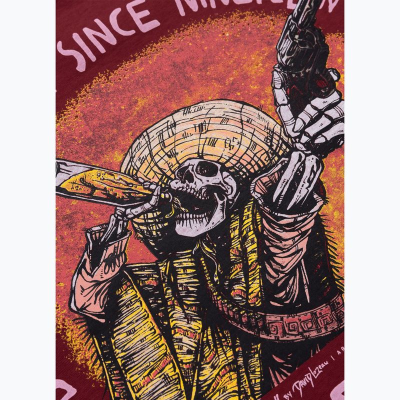 Tricou pentru bărbați Pitbull Shot For Shot burgundy 6