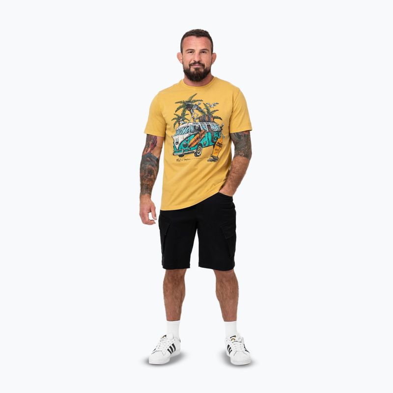 Tricou pentru bărbați Pitbull Open Beach washed yellow 2